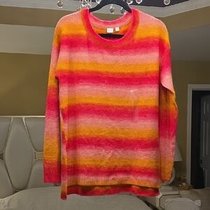 GAP Pink and Orange Knit Sweater
